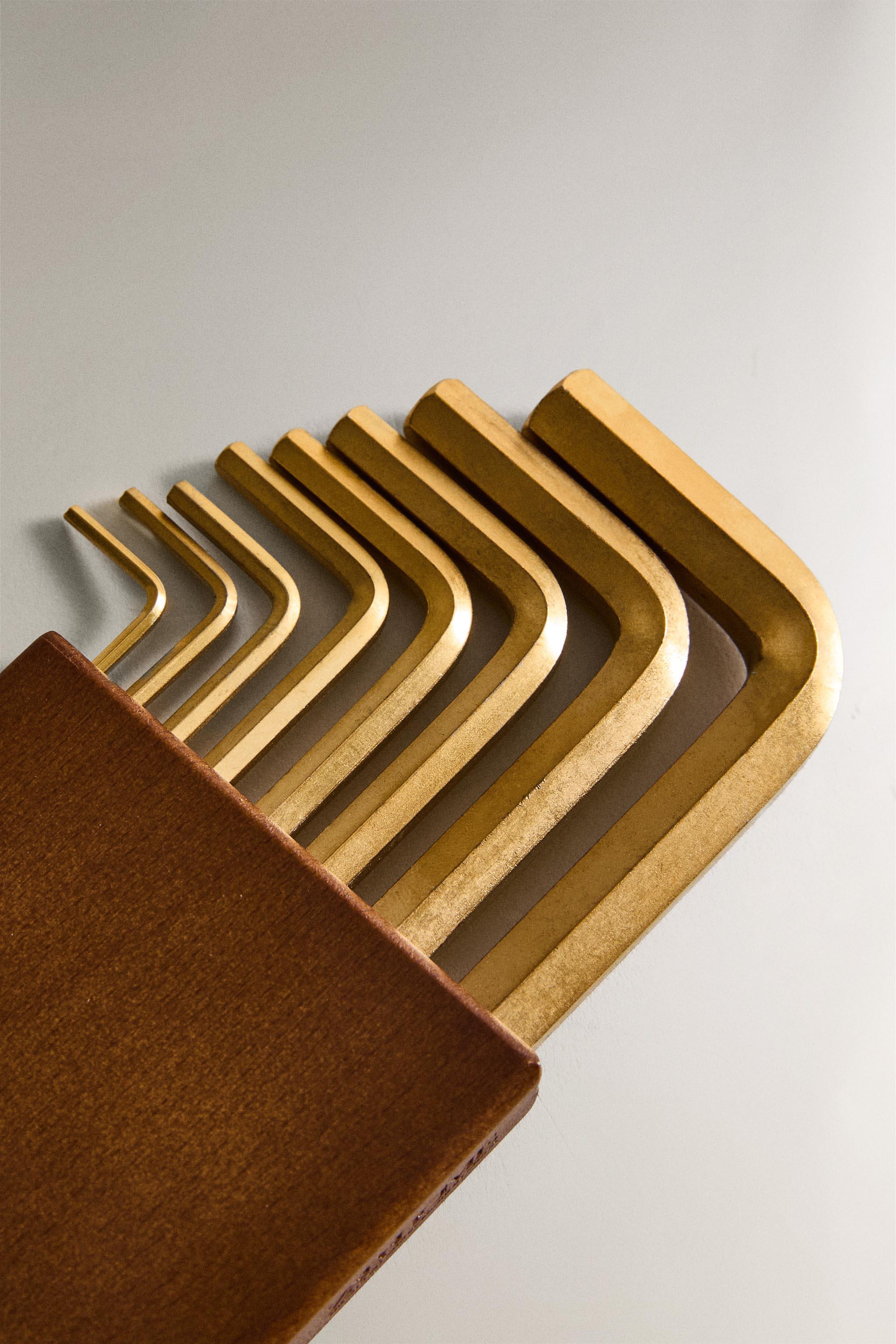 SET 8 CLÉS ALLEN ACIER SUPPORT BOIS